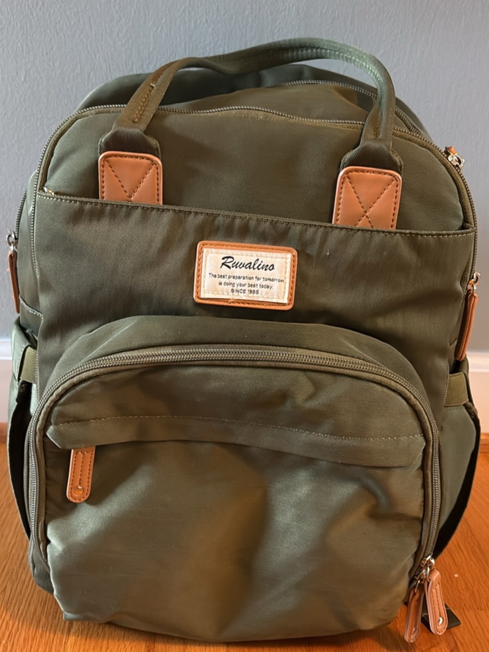 Olive Green diaper bag backpack